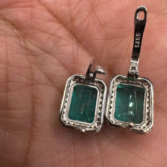 FINAL SALE Natural Paraiba Tourmaline Doublet Set in 925 Sterling Silver - Picture 5 of 14